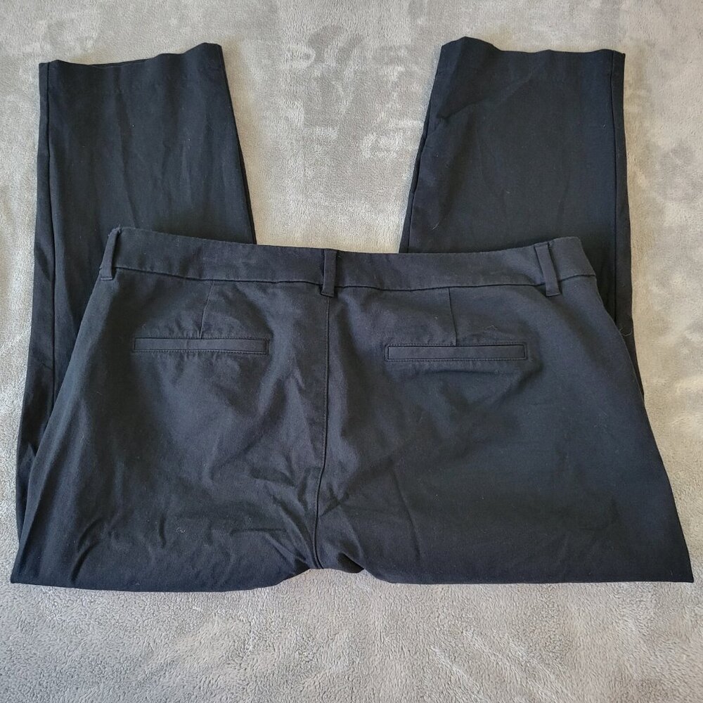 Old Navy Women's Plus 20 Pixie High Rise Capri Pants Black Cotton Elastic CAP41E - Picture 5 of 9